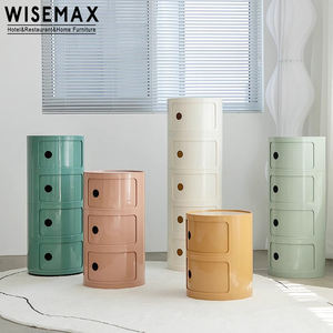 WISEMAX FURNITURE Mobilier de chambre à coucher Offre Spéciale Table de <span class=keywords><strong>chevet</strong></span> en plastique multifonctionnelle à trois couches Table de <span class=keywords><strong>chevet</strong></span> colorée - Product Image 3