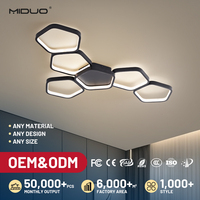 Plafonnier LED d'intérieur à montage en surface, contrôle par télécommande et application Tuya, corps en aluminium, 56W, vente chaude
