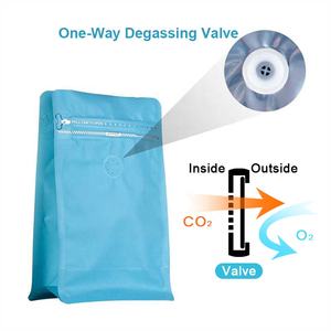 ถุงกาแฟพิมพ์โลโก้ตามสั่ง พร้อมซิปดึง, ถุงบรรจุเมล็ดกาแฟ 250 กรัม แบบมีวาล์ว ผลิตจำนวนมากตามสั่ง (OEM), ถุงแบบก้นแบนขายส่ง - Product Image 3