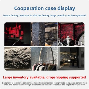 Panel Decorativo de Pared de <span class=keywords><strong>Piedra</strong></span> Volcánica Translúcida, Gran Losa de FRP, <span class=keywords><strong>Piedra</strong></span> PU, Vidrio y Acero, para Exteriores, Venta al Por Mayor - Product Image 1