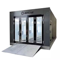 Cabine de peinture automobile de luxe 8m x 5.4m, chauffage électrique/diesel/gaz, brûleur diesel, éclairage LED, filtre haute efficacité
