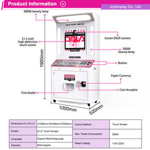 Cabina de Fotos Instantánea JFP, Operada con Monedas, Cabina de Fotos Selfie, Máquina Expendedora para Eventos, Compatible con Cámara - Product Image 4