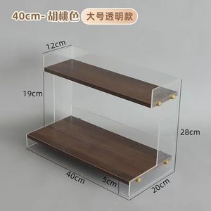Acrylic desktop shelf, vintage style, organizing bookshelf, office <b>dressing</b> <b>table</b>, cosmetic <b>storage</b> rack, display cabinet - Product Image 4