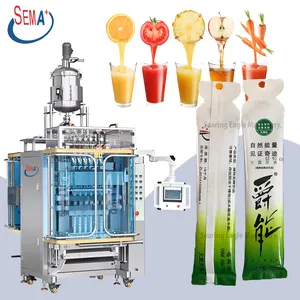 Automatic Vffs Multi Lane Peanut Butter Chili Sauce Tomato Paste Liquid Sachet Fillling and Packing Machine