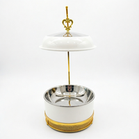 Chauffe-Plats de Luxe en Acier Inoxydable à Carburant, avec Couvercle Amovible, pour Buffets et Présentoirs de Mariage