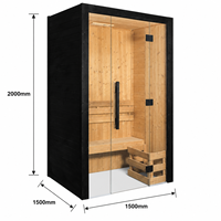 Choix Premium : Sauna intérieur pour 1-2 personnes, en bois finlandais carbonisé, cabine de sauna sèche sur mesure, fabricant direct d'usine