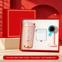 Ventilateur portable rafraîchissant, batterie externe et mug – Coffrets cadeaux personnalisables avec logo pour événements d'entreprise et festivals d'employés