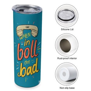 Vaso de Acero Inoxidable de 20 oz, Aislado al Vacío, Diseño Personalizado, Reutilizable, para Viajes - Product Image 3