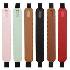 Versatile Elastic Band PU Leather Pencil Pouch Single Pen Stylus Holder 19.5x1.5cm for <b>Notebook</b> Journal Promotional Gifts Custom - Product Image 2