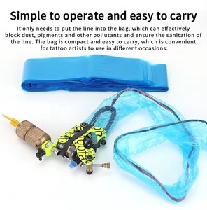 Wholesale 125pcs Tattoo Cover Bags Clip Cord <b>Hook</b> Line Disposable <b>Plastic</b> Sleeve Machine Maintenance Studio Cover Bag - Product Image 5