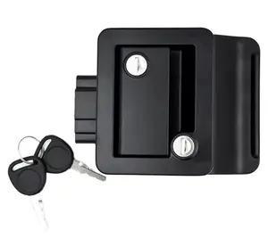 Đen RV du lịch Trailer nhập khóa cửa với mái chèo chốt cửa màu đen RV cửa chốt và xi lanh khóa
