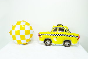 Nouveau produit Cymylar, ballon en feuille de voiture de <span class=keywords><strong>taxi</strong></span> pour décoration de fête, décoration de fête d'anniversaire pour enfants - Product Image 4