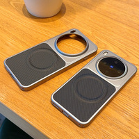 Étui de protection arrière magnétique en nylon et cuir mat de luxe pour vivo X300 Ultra / X300 Pro / X300s X300, housse antidérapante