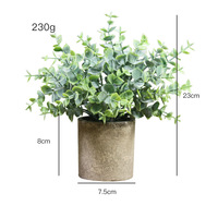 Plante Artificielle PT003-1 avec Pots Décoration de Bureau Mini Plante en Pot Bureau Faux Artificielle En Plastique Mariage Carton Herbe