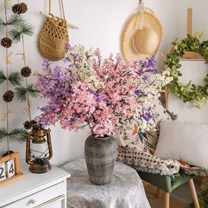 Lanterne de neige artificielle, fleur de pêcher japonaise, blanche, jaune, violette, pour décoration de mariage, artisanat, utilisation comme vase à large ouverture - Product Image 1