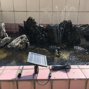 Jia Tong Solar Fountain 1.8W With Led Light Outdoor Water Feature Contemporary Design - Product Image 1