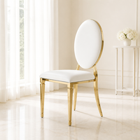 Chaise de Banquet Rectangulaire Moderne en Acier Inoxydable Doré, Meilleurs Ventes, pour Salle à Manger, Mariage, Salon de Luxe, Appartement ou Bar