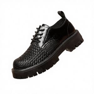 Zapatos de Vestir de Cuero Genuino para Hombre, con Aumento de Altura de 6 cm, con Cordones, Antideslizantes, Casuales, para Oficina y Trabajo, Primavera/Verano - Product Image 2