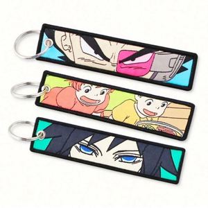 Custom Logo Promotional Advertising Gift Key Tag Fabric With Embroidery Design Keychains for Business Marketing - Product Image 2