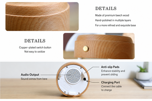 Altavoz Bluetooth con Bola de Cristal de Diente de León Preservado, Flor Eterna Real en <span class=keywords><strong>Esfera</strong></span> de Resina Epoxi con Luz LED de Colores sobre Base de Madera - Product Image 5