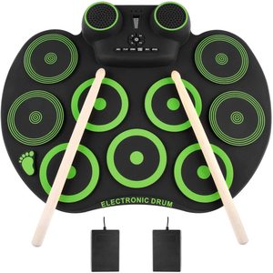 Electronic <b>Drum</b> Pad G767 Foldable Portable Desktop With Drumsticks And Pedals For Practice And Play - Product Image 1