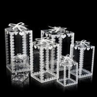 Emballage transparent en PVC pour fleurs, emballage transparent pour bonbons, boîte en plastique pour mariage