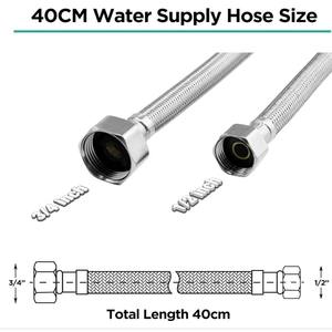 1/2 "x 1/2" connecteur de tuyau flexible en acier inoxydable tressé BSP raccord tuyaux queue connecteur Flexible bricolage remplacement - Product Image 3