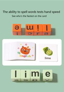 Juego de Mesa Educativo de Madera con Tarjetas de Palabras para Niños de 5 a 7 Años, Juguete para <span class=keywords><strong>Padres</strong></span> e <span class=keywords><strong>Hijos</strong></span>, Desarrolla la Creatividad - Product Image 2