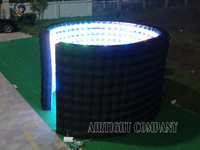 Mur gonflable de cabine de photo de la lumière LED changeante de couleur chaude folle 360