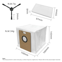 Juego apto para TP-Link Tapo RV30 Max Plus / RV20 Max Plus Robot aspirador repuestos cepillo de esquina lateral filtro Hepa bolsa de polvo