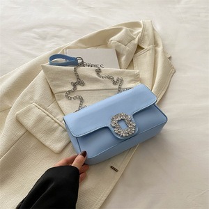 Nueva moda diamante cuadrado señoras bolso 2024 Simple Casual cadena mensajero bolsos de hombro para mujeres Sac - Product Image 5