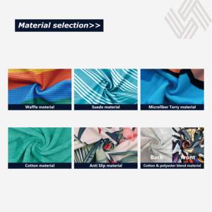Serviette de plage sans sable en microfibre gaufrée à séchage rapide, personnalisable par sublimation, en plastique recyclé, avec logo - Product Image 2