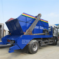 Camion à benne basculante hydraulique Dongfeng 4x2 6 roues 10 tonnes 12 tonnes, benne à ordures mobile, benne à ordures