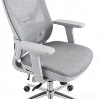 Chaise de bureau ergonomique de luxe à dossier moyen, pivotante, réglable en hauteur, avec coussin en velours pour une longue séance assise confortable
