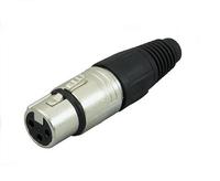 Connecteur XLR à 3 broches, 5 pièces, tout noir, Style neutre k