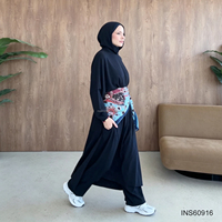 Ensemble 2 pièces pour femmes musulmanes : Abaya à capuche personnalisable avec cordon de serrage et pantalon large – Tenue islamique quotidienne et sportive pour Dubaï