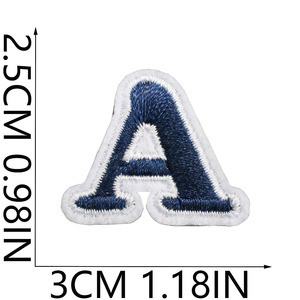 Mini Bảng chữ cái tiếng anh thêu các bản vá lỗi kích thước nhỏ số các bản vá lỗi cho quần áo túi trang trí thêu Bảng chữ cái - Product Image 6