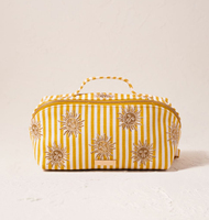 Pochette de maquillage personnalisée en tissu, sac de rangement portable de luxe pour voyage, brodée, pour pinceaux de maquillage