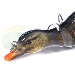 5ชิ้น/กล่อง13Cm 35G DUCK เหยื่อตกปลาผิวน้ำ,เหยื่อปลอมแบบลอยเหยื่อแบบข้อต่อหลายตัวพร้อมขนนก - Product Image 1