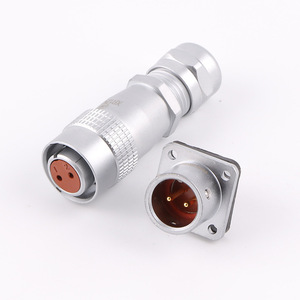 Connecteur d'aviation étanche CSP XR12, prise et fiche autobloquantes push-pull, 4 broches, boîtier métallique - Product Image 3