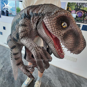 Marionnette réaliste Animatronic <span class=keywords><strong>Raptor</strong></span> dinosaure à main bébé bleu pour <span class=keywords><strong>Jurassic</strong></span> <span class=keywords><strong>Park</strong></span> interactif pour enfants enfants centres commerciaux - Product Image 5