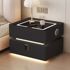 Modern <strong>Floating</strong> Design Smart <strong>Nightstand</strong>, Multifunctional Bedside Table with Wireless Charging Suitable for Bedrooms - Product Image 2
