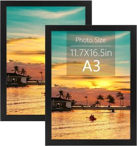 Wall Mount cổ điển A3 màu đen Tùy chỉnh hình ảnh khung giá rẻ bán buôn hiển thị hình ảnh màu đen khung ảnh sơn - Product Image 3