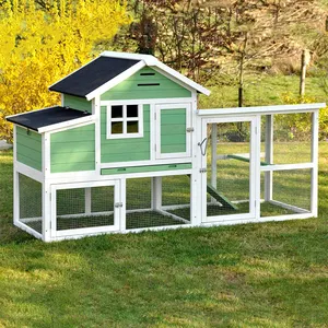 Gallinero de madera impermeable para exteriores, jaula ecológica personalizada con dos cajas de huevos
