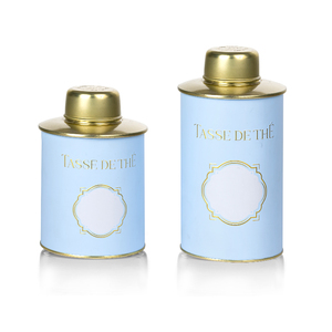 Lata de café pequeña y hermética, latas redondas de té con tapa, Metal chino, cajas de lata, embalaje de lujo personalizado de fábrica - Product Image 2