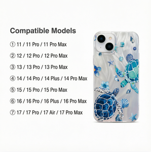 Custodia Morbida Antiurto in TPU Trasparente con Glitter e Motivo Tartaruga Marina Stile Inchiostro Lavato <span class=keywords><strong>per</strong></span> iPhone 17 16 15 14 13 Pro Max - Product Image 3