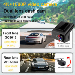 새로운 4k wifi GPS 대시 카메라 자동차 <span class=keywords><strong>dvr</strong></span> 전면 및 후면 듀얼 렌즈 4k 자동차 대시 캠 <span class=keywords><strong>HD</strong></span> 야간 투시경 자동차 대시 카메라 4k - Product Image 2