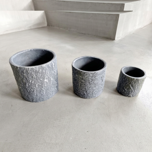 Factory Direct Lightweight European Style Hand Carved Eco-Friendly Cement Flower Pots Set for Indoor Home Decor Nursery Planters - Product Image 1