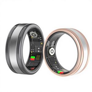 Anillo Inteligente R18 Compatible con Android, Monitor de Ritmo Cardíaco, Presión Arterial, Oxígeno en Sangre, Sueño, Podómetro, Más Funciones Deportivas, con Carga - Product Image 1