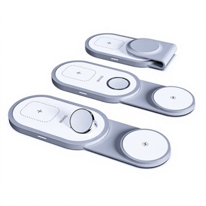 Grenzüberschreitende 3-in-1 Faltbare Magnetische Kabellose Ladestation 15W Schnellladestation für Handys, Kopfhörer und Smartwatches - Product Image 1